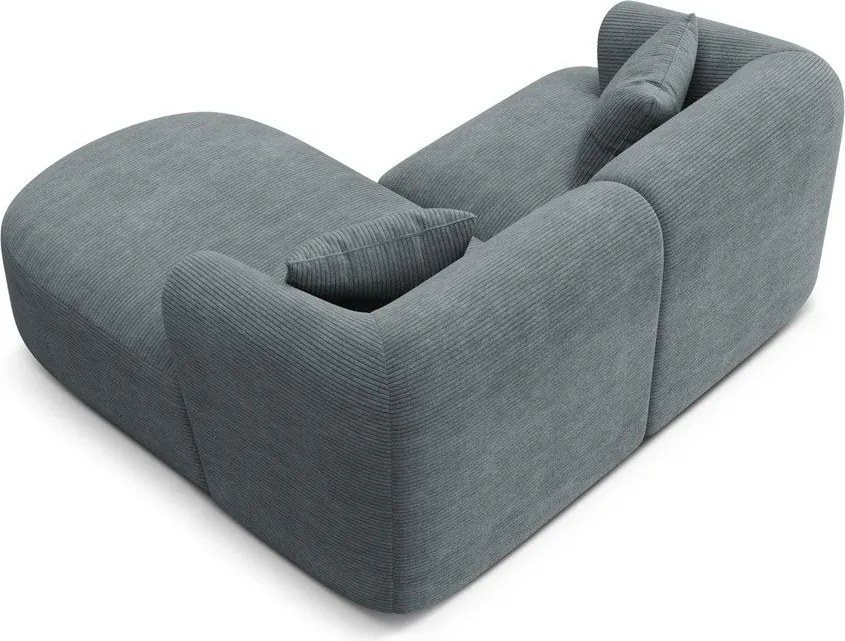 Tmavosivá menčestrová rohová pohovka (pravý roh/s leňoškou) Campi – Cosmopolitan Design