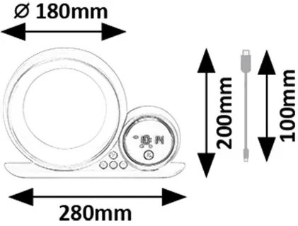 Rabalux WAKEWAY LED stolná lampa 76109