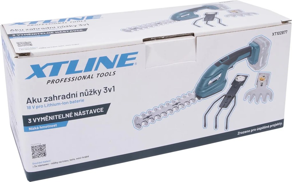 XTline Akumulátorové záhradné nožnice 3 v 1 18 V XT102877
