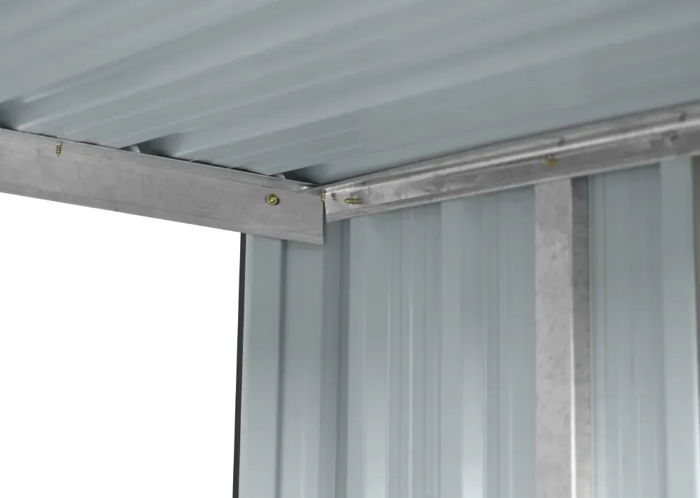 BestBerg záhradný drevák D-2A / 2 m² / 217 x 89 x 154 cm / sivá