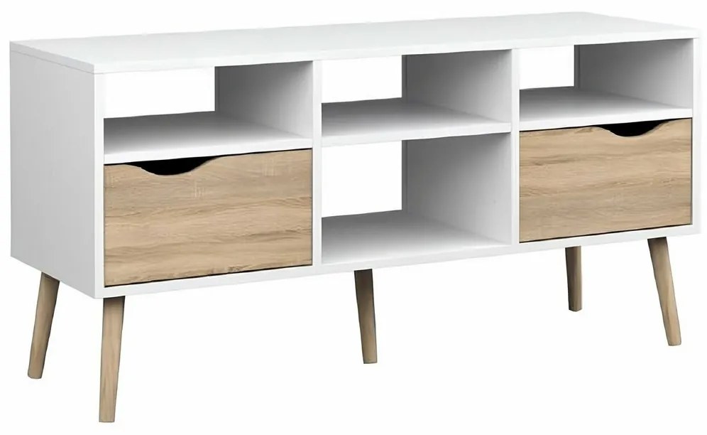 OSLO 75391 TV stolík, biely