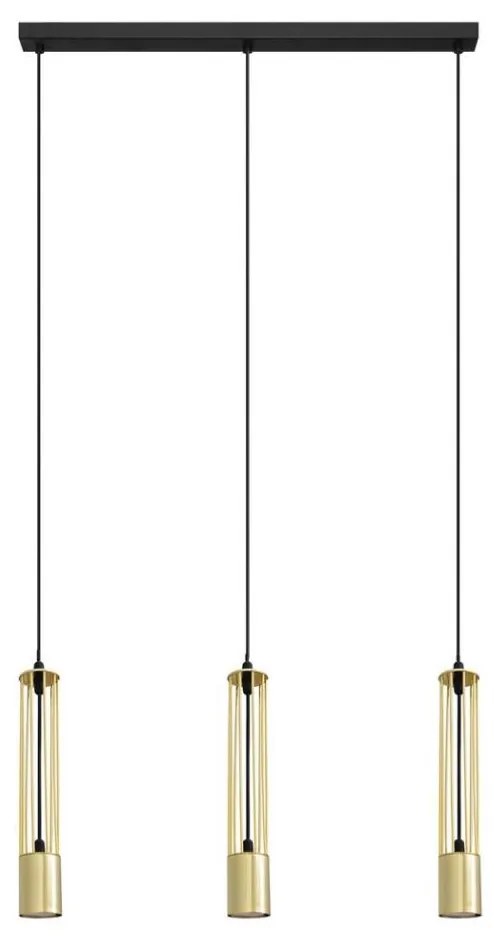 LED Luster na lanku BARS 3xGU10/4,8W/230V zlatá