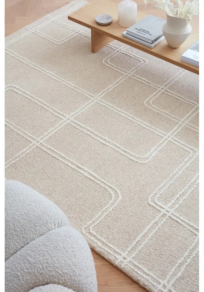 Béžový ručne tkaný vlnený koberec 120x170 cm Ada – Asiatic Carpets
