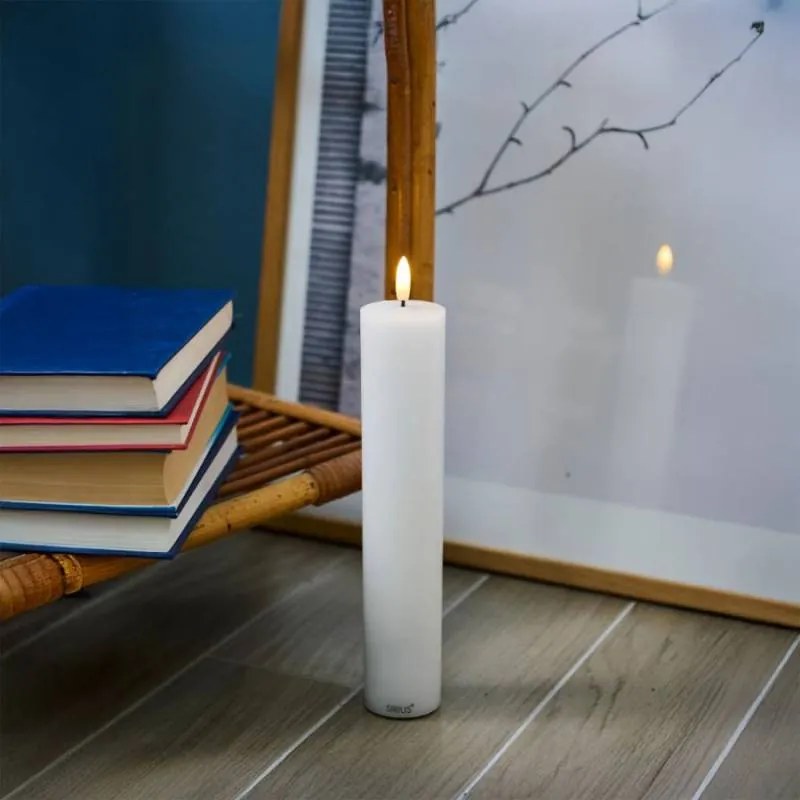 SIRIUS LED sviečka Sille, biela, 25 cm