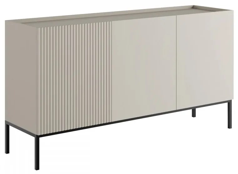 Komoda Zulek 150 3D, Farby: dub artisan / dub artisan + čierna
