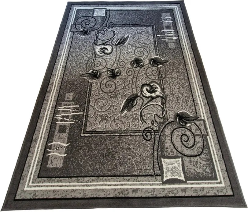 Sivý klasický koberec Shiraz BCF Kalia s tradičným vzorom Rozmer: 60x110 cm