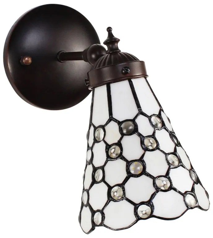 Vitráž nástenné svietidlo 17*23 HIVE PEARL