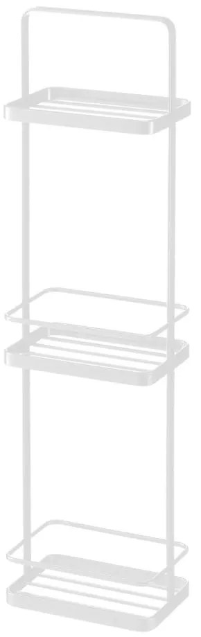 Biely stojan do kúpeľne s 3 policami YAMAZAKI Takamtsu