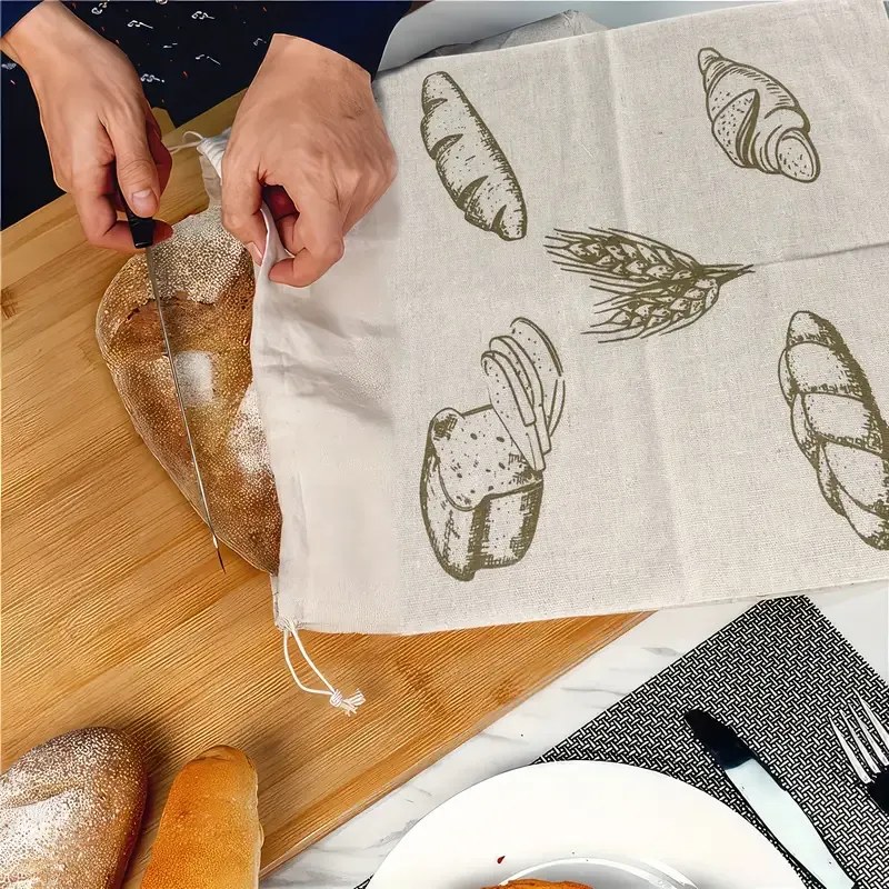 Orion Bavlnené vrecúško na chlieb a pečivo, 40x40cm, potlač