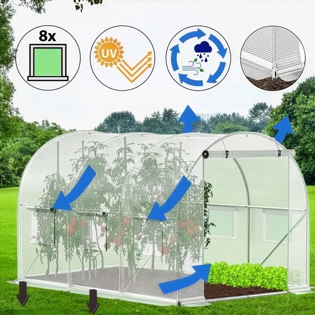 SPRINGOS Náhradná fólia na fóliovník 3 × 2 × 2 m UV-4 140 g/m² – GT0010F