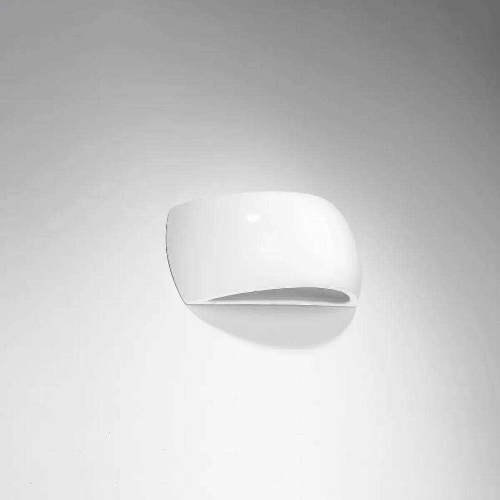 Sollux Lighting Lakované nástenné svietidlo PONTIUS biely lesk