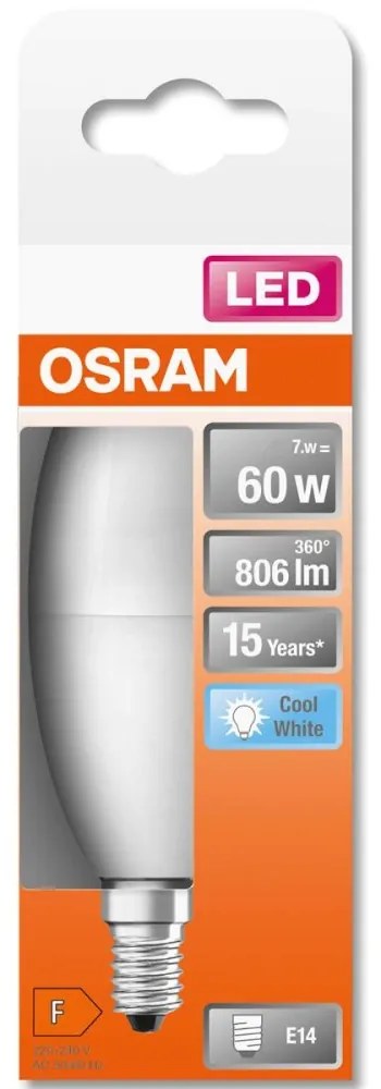 LED žiarovka E14 B35 7W = 60W 806lm 4000K Neutrálna 200° OSRAM STAR