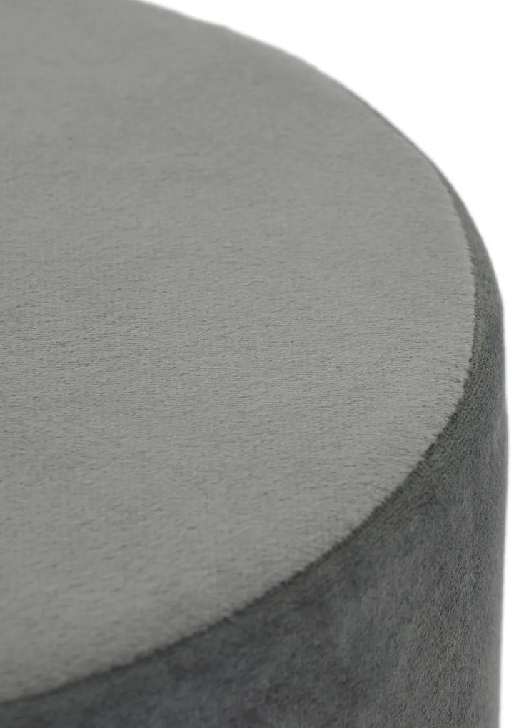 Bestent Taburetka zamatová 28x42cm Grey Grace