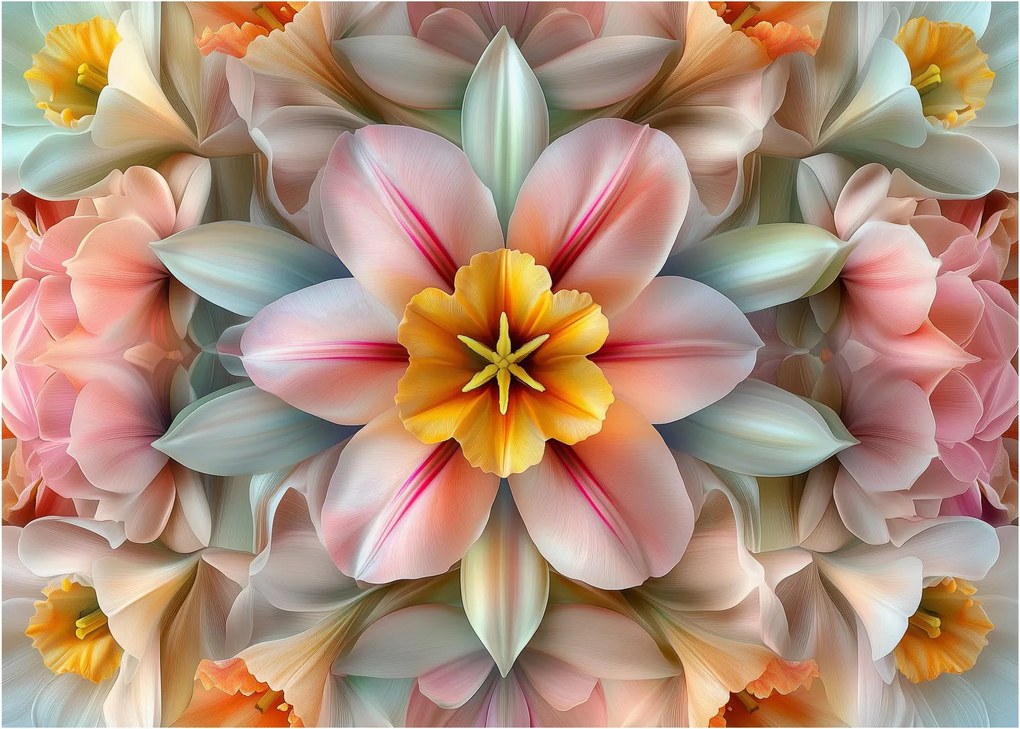 Obraz - Kaleidoskopický kvet (70x50 cm)