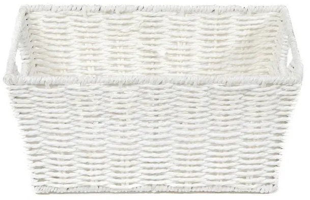 Pletený košík Compactor 31 x 24 x 14 cm, biela