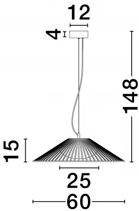 LED čierny moderný luster Brume 60