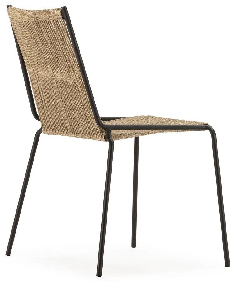 Béžové kovové stohovateľné jedálenské stoličky v súprave 2 ks Emily – Marckeric