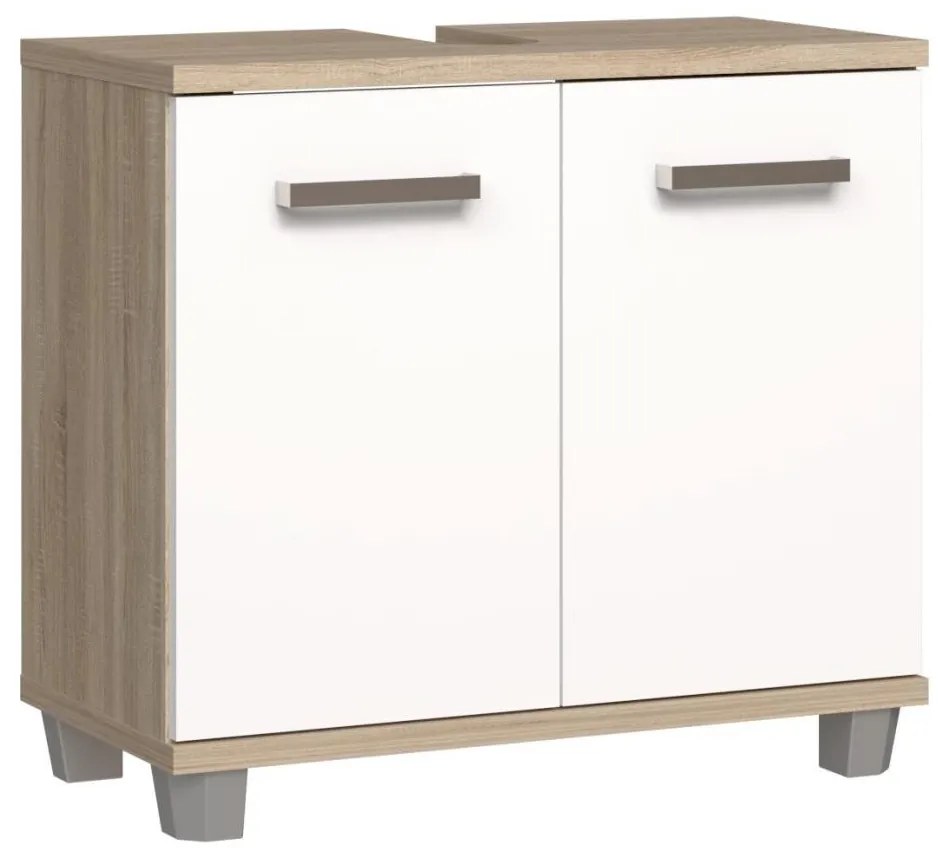 Kúpeľňová skrinka VENOM biela/dub sonoma