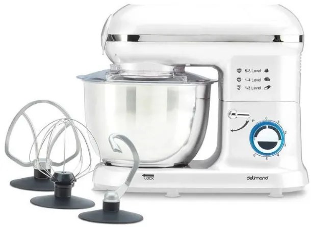 Kuchynský robot s kovovými prevodmi Delimano PRO SM-1519BM biely