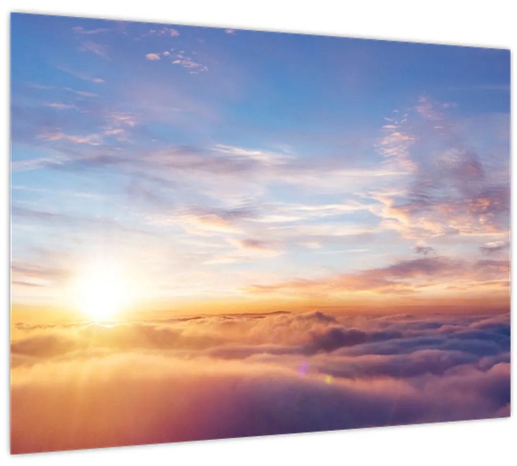Obraz - Západ slnka nad mrakmi (70x50 cm)