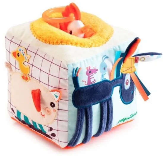 Lilliputiens - textilná kocka s aktivitami a prekvapením - Farma