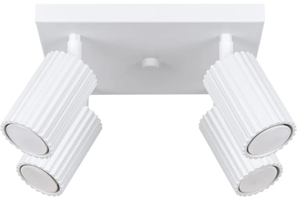 Sollux SL.1545 - Bodové svietidlo KARBON 4xGU10/10W/230V biela SLX1216