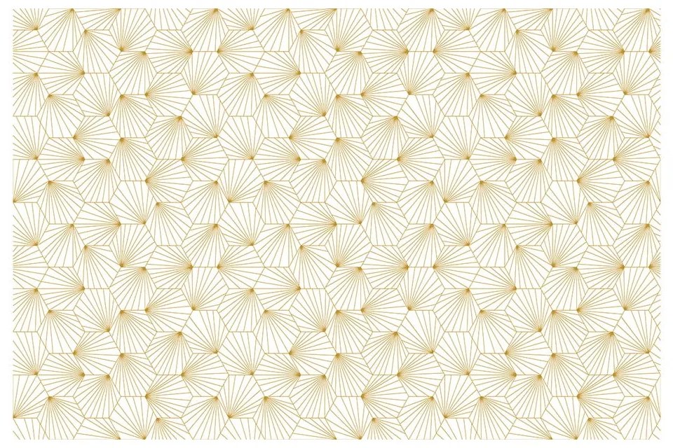 Bielo-žltá dekoratívna tapeta na nábytok Ambiance Hexoka