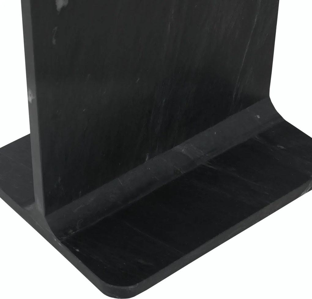 Odkladací stolík Avola 30 cm čierny mramor