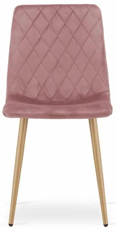 Set 4 kresiel TURIN - ružový zamat
