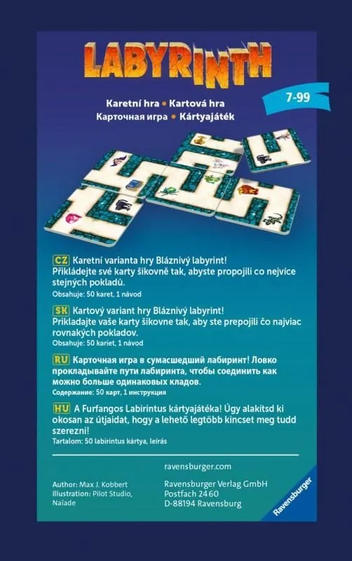Ravensburger Labyrinth Karetná hra