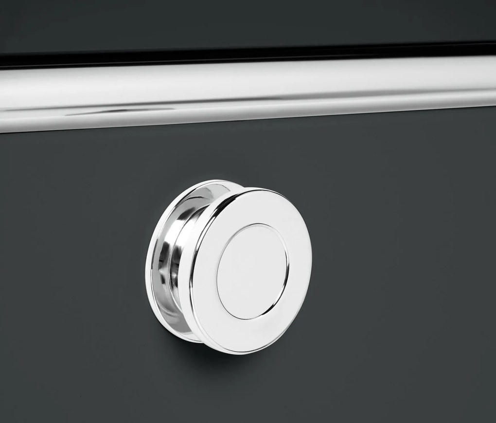 Kovová nízka skrinka »CN3« s výklopnými priehradkami, čierna