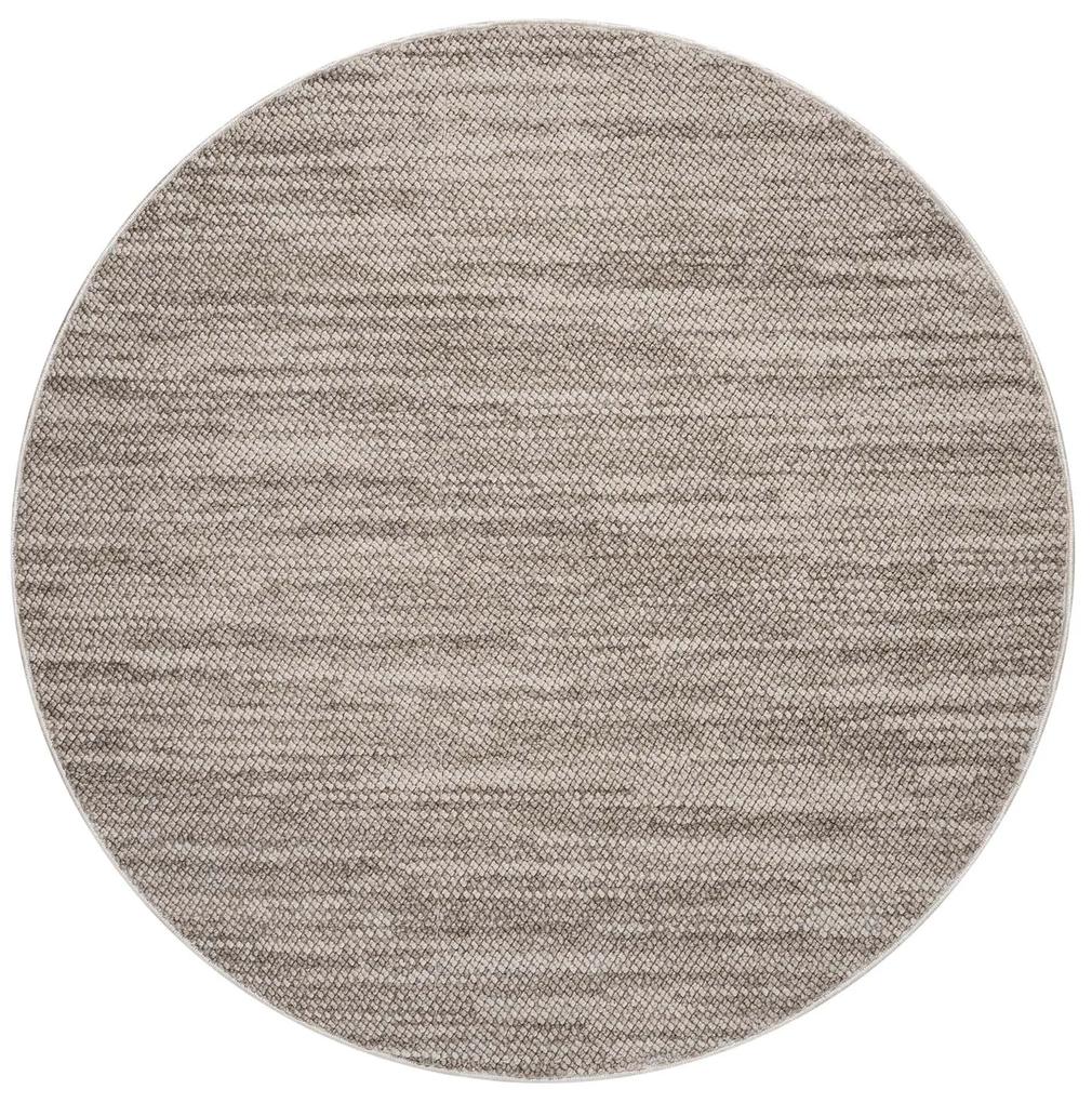 Dekorstudio Moderný okrúhly koberec LINDO 8843 - sivobéžový Priemer koberca: 160cm