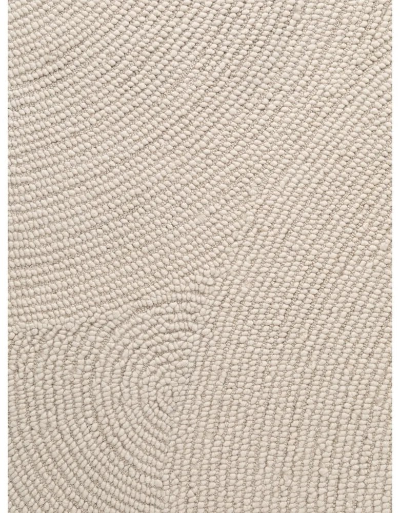 Ručne tkaný vlnený okrúhly koberec vo svetlo prírodnej farbe ø 200 cm Eleni Natural White – Hanse Home