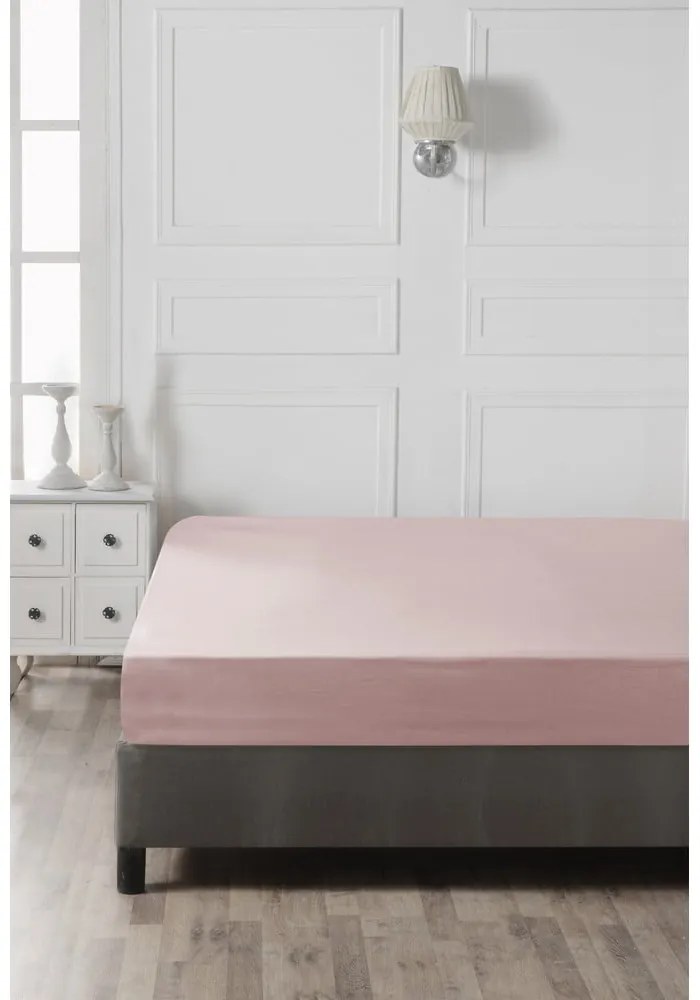 Ružová napínacia bavlnená plachta 140x200 cm – Mijolnir