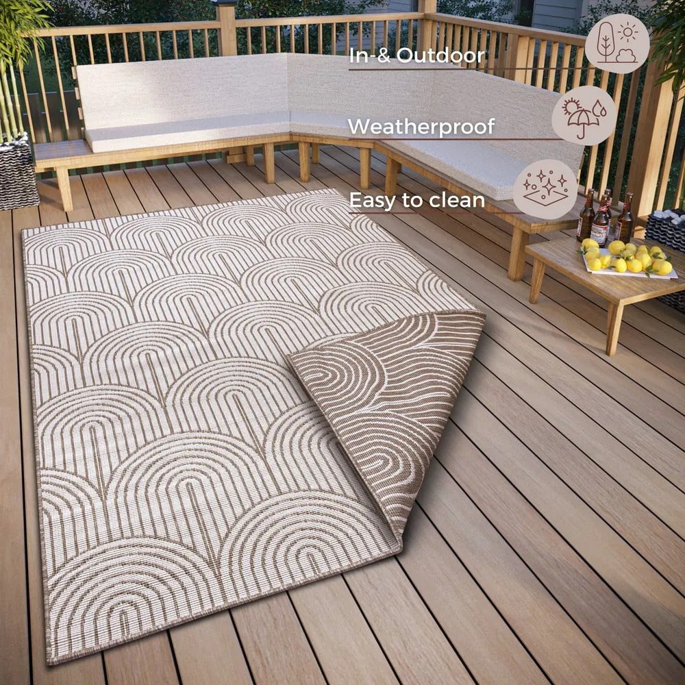 Hnedý vonkajší koberec 240x330 cm Pangli Linen – Hanse Home