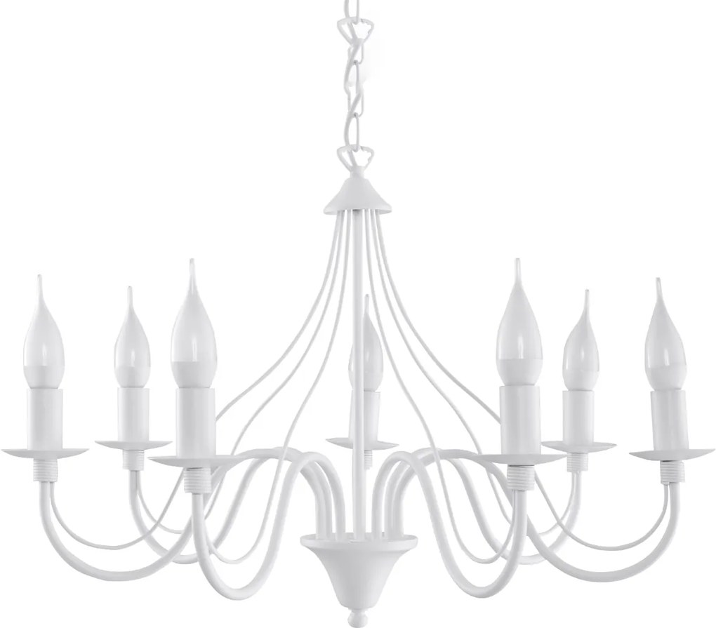 Luster Minerwa 7, biele telo svietidla