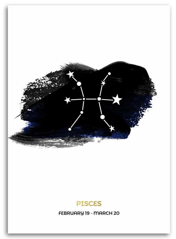 Obraz na plátně Horoskop zvěrokruhu Ryby. - 80x120 cm