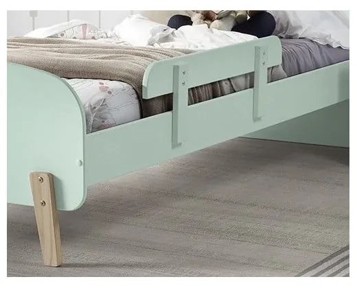 Mentolovozelená zábrana k postieľke z masívneho borovicového dreva Vipack Kiddy