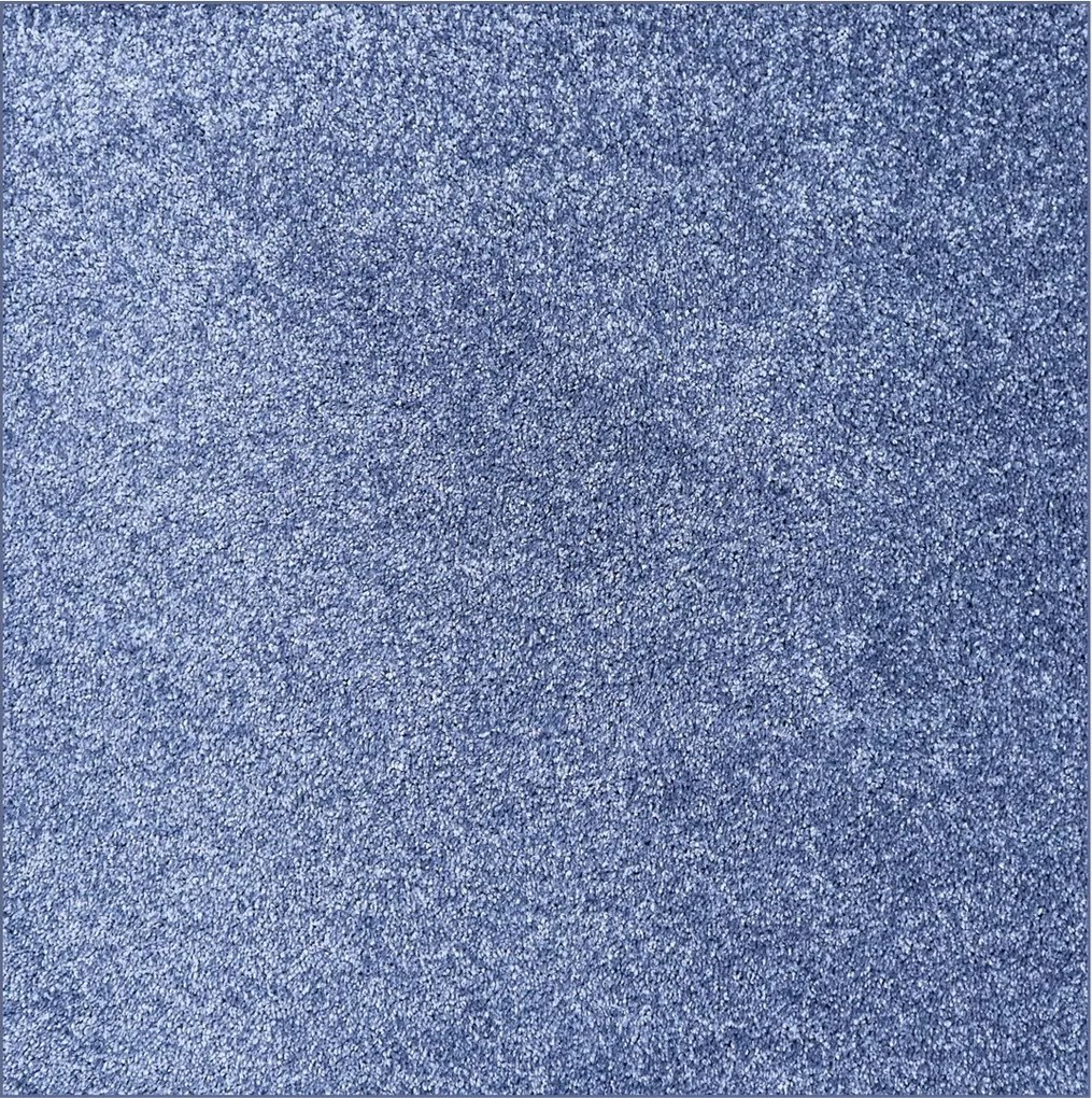 Kusový koberec Velur Ultra tm. modrý štvorec, 400x400, modrá, obývacia izba, AladinWorld Expres