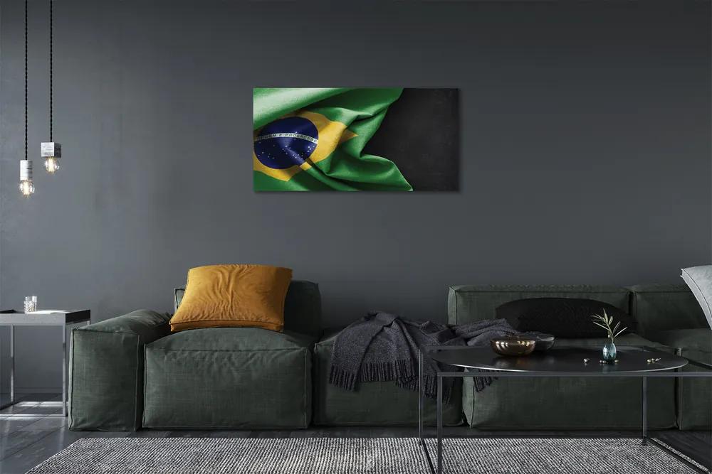 Obraz canvas vlajka Brazílie 100x50 cm