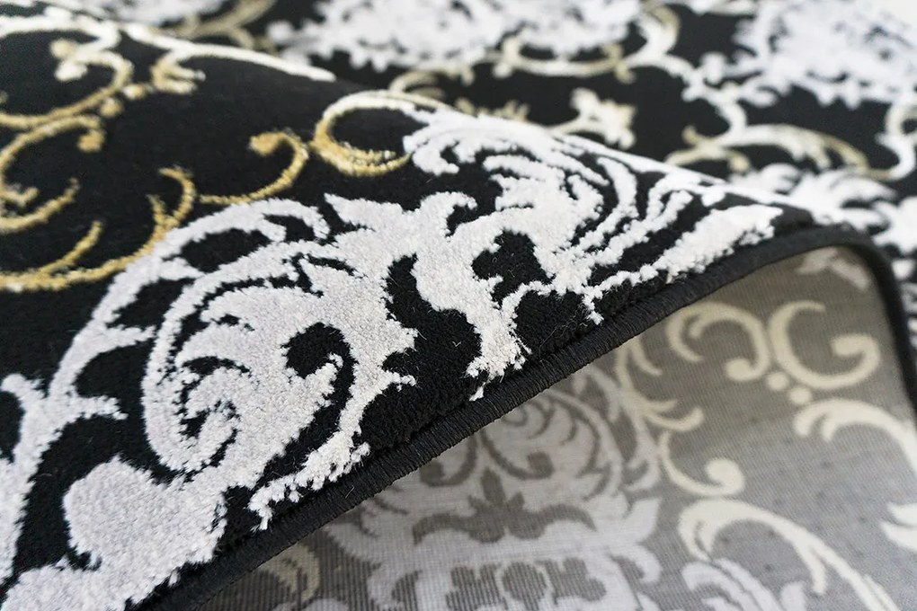 Kusový koberec Elite 23282 Black Gold, 60x100, čiernobiela, obývacia izba, Berfin Dywany