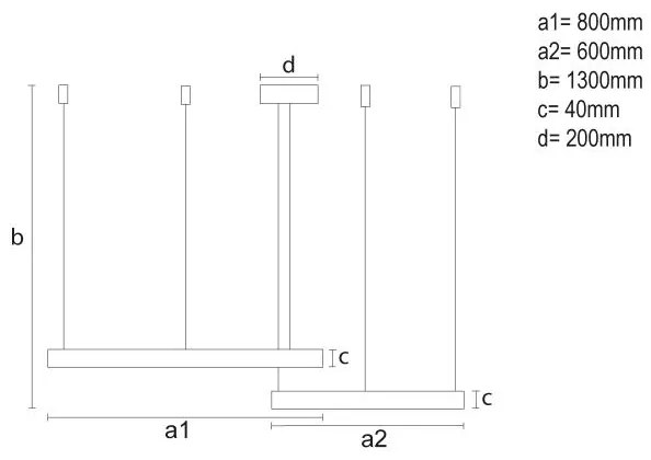 LED Stmievateľný luster na lanku LED/100W/230V 3000-6500K + diaľkové ovládanie