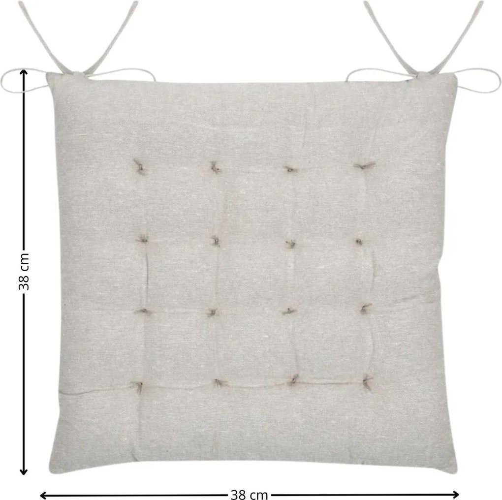 Oboustranný podsedák na židli Ombrage 38x38 cm béžový