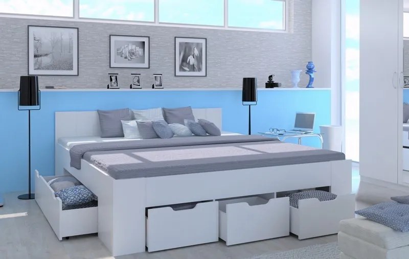 Posteľ Astral 140x200 cm, biela