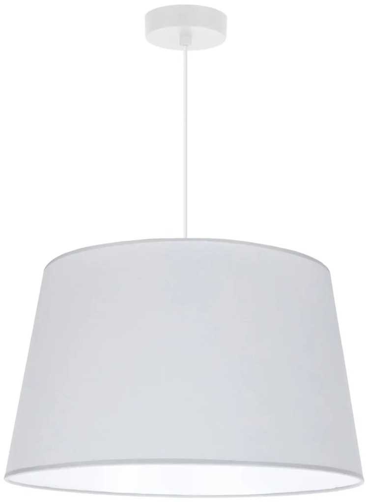 Závesné svietidlo Gaja, 1x svetlosivé textilné tienidlo, (fi 44cm), w