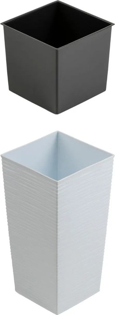 Plastový květináč Porto Riflo 46,5x24,7x24,7 cm bílý