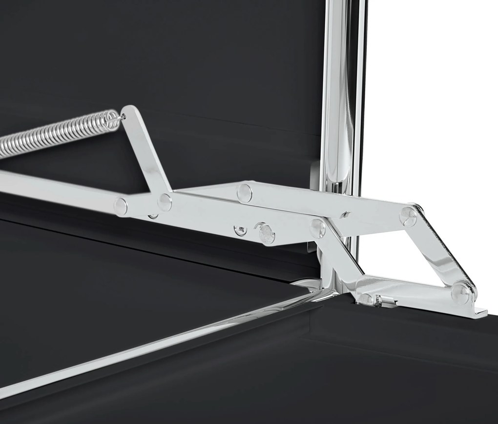 Nízka kovová odkladacia skrinka »CN3« s výklopnými priehradkami, čierna