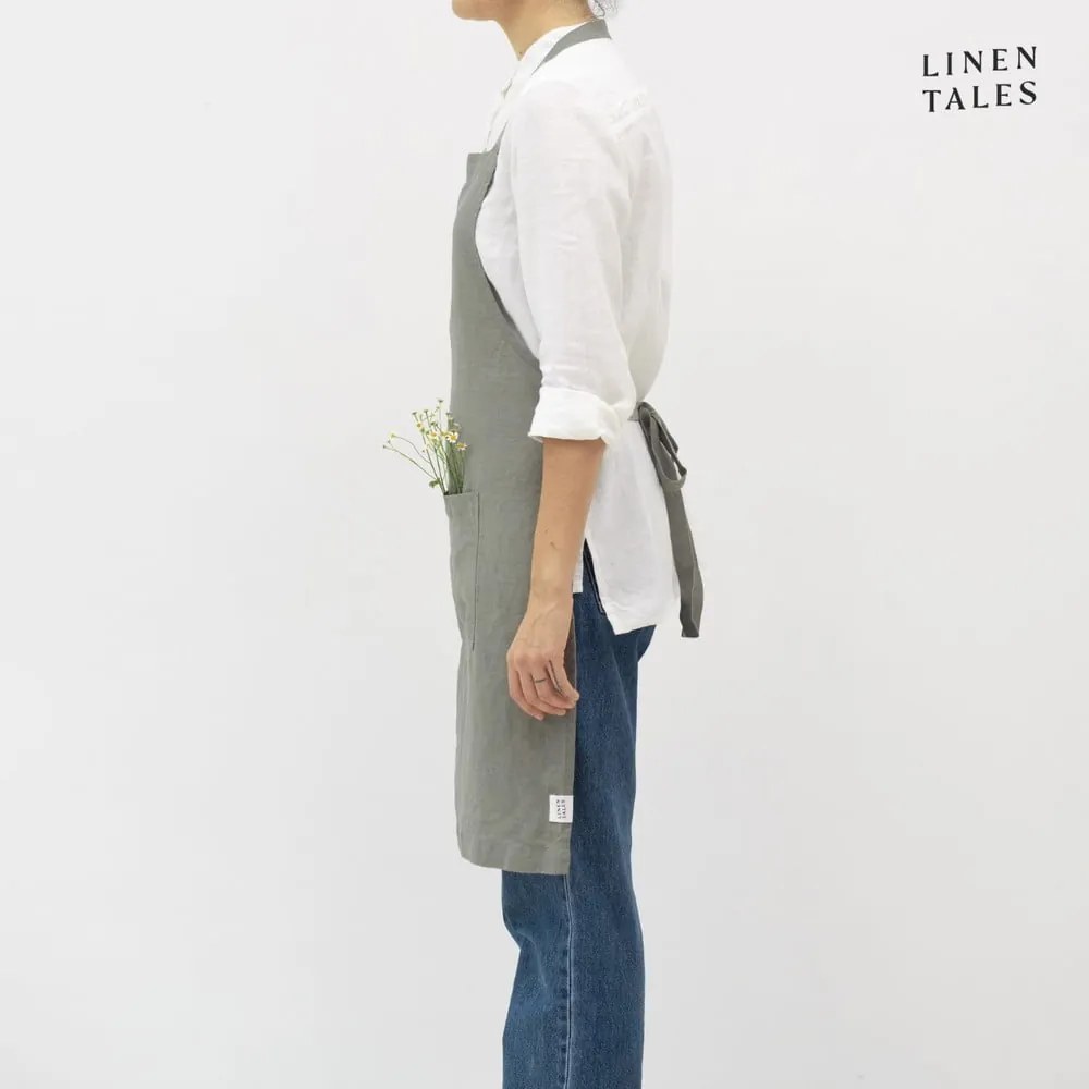 Ľanová zástera Khaki – Linen Tales