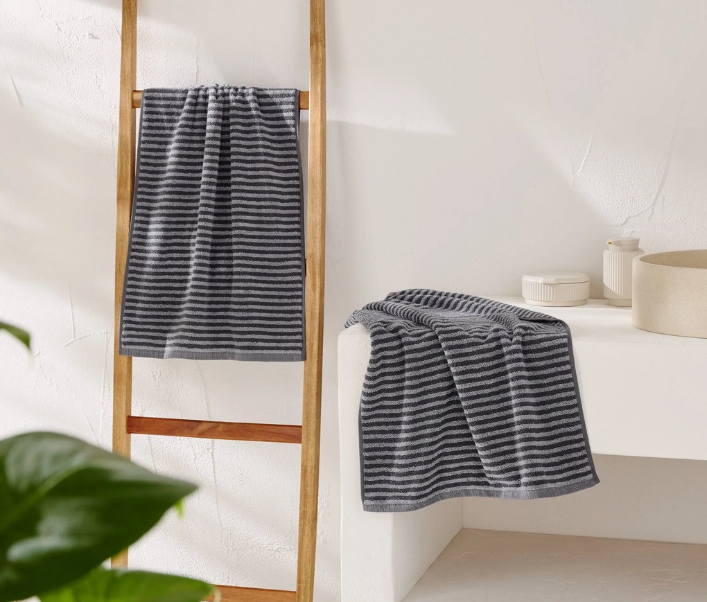 Kvalitné uteráky, 2 ks, antracitové