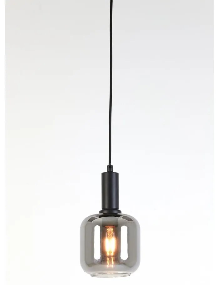 Sivé stropné svietidlo so skleneným tienidlom ø 21 cm Lekar - Light & Living